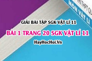 Giải bài 1 trang 20 SGK Vật lí 11